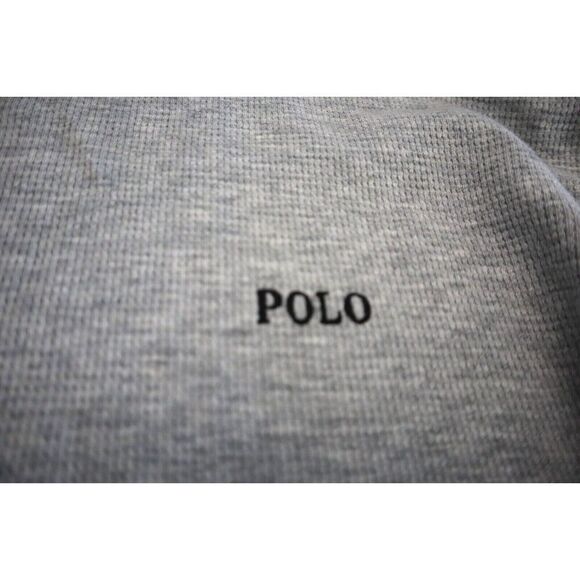 Polo Ralph Lauren PWLC2X Men Sz 3X Light Gray Heather Waffle L/S Crew Shirt - Picture 6 of 9